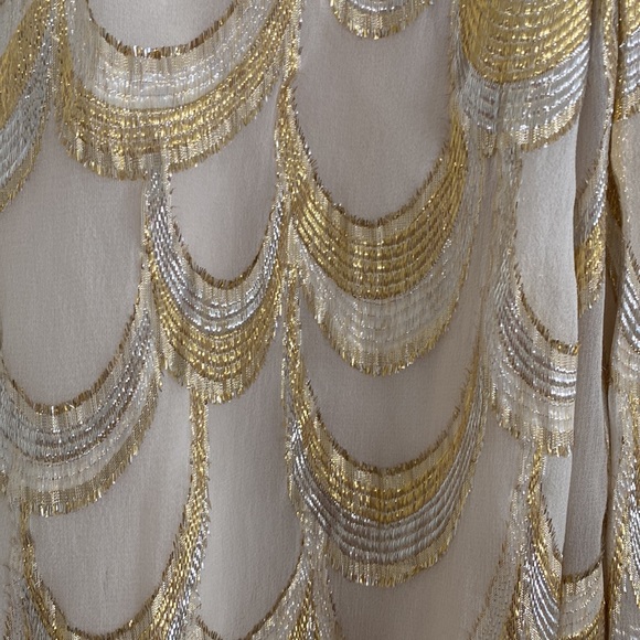 Tuckernuck/Arynk Gold and silver embroidered cami top XS - Picture 3 of 4